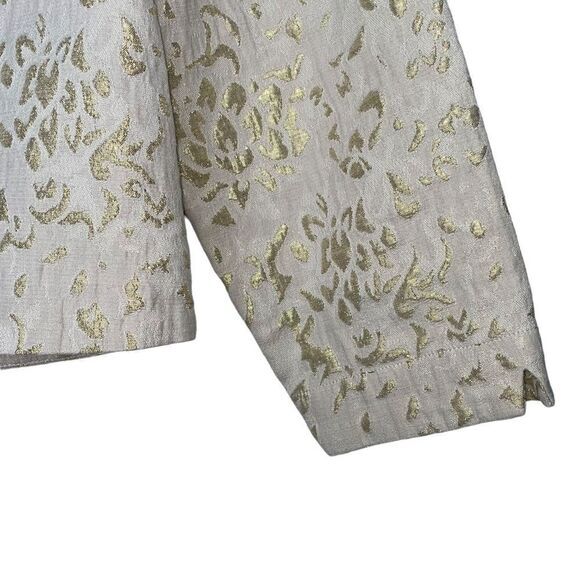 Chico’s Short Gold Jacket with‎ 3/4 length sleeves size 0 - Picture 4 of 7